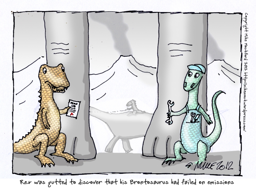 Rex was gutted to discover that his Brontosaurus had failed on emissions